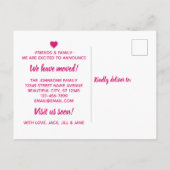 Ankündigung der einfachen Magenta Pink Guest Room  (Rückseite)