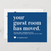 Ankündigung der einfachen Navy Blue Guest Room Mov (Vorne/Hinten)