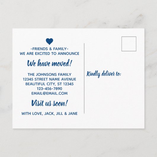 Ankündigung der einfachen Navy Blue Guest Room Mov (Rückseite)