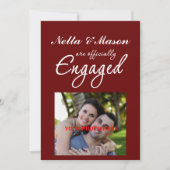 Ankündigung der einfachen Verlobung Foto (Vorderseite)