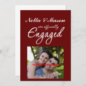 Ankündigung der einfachen Verlobung Foto (Vorne/Hinten)