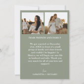 Ankündigung der Elegance Arch Sage Green Elopement (Rückseite)