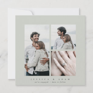 Ankündigung der eleganten Square Multi-Foto-Verlob