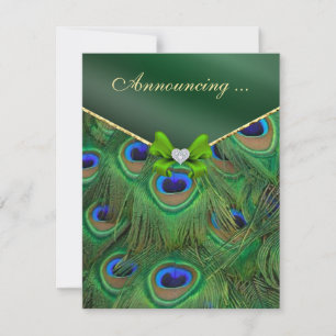 Ankündigung der Emerald Green Peacock-Verlobung