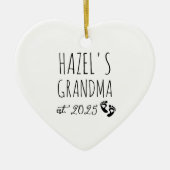 Ankündigung der ersten Oma Chic Herzpregnancy Keramik Ornament (Vorne)