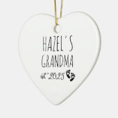 Ankündigung der ersten Oma Chic Herzpregnancy Keramik Ornament (Links)