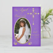 Ankündigung der Foto-Kommune Lila und Gold Cross (Stehend Vorderseite)