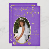 Ankündigung der Foto-Kommune Lila und Gold Cross (Vorne/Hinten)