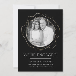 Ankündigung der Foto-Verlobung für abstrakte Kreis