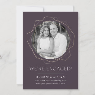 Ankündigung der Foto-Verlobung für abstrakte Kreis