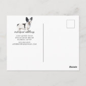 Ankündigung der französischen Bulldog-Bewegung Pos Postkarte (Rückseite)