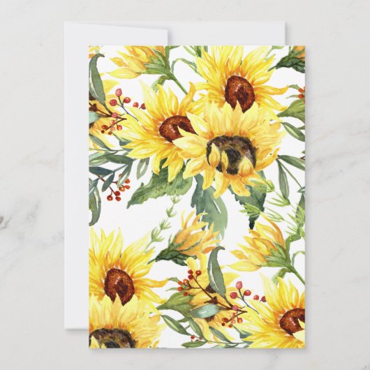 Ankündigung der fröhlichen Sonnenblume (Rückseite)