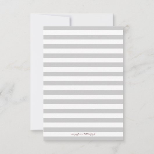 Ankündigung der Geburt des hübschen Vogelschadens (Rückseite)