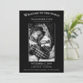 Ankündigung der Geburt des Minimalistischen Fotos (Stehend Vorderseite)