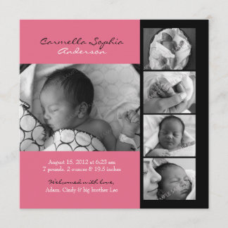 Ankündigung der Geburt des modernen Fotos