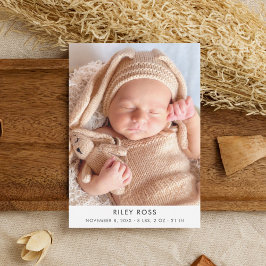 Ankündigung der Geburt des modernen Fotos