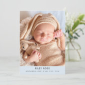 Ankündigung der Geburt des modernen Fotos | Pastel (Stehend Vorderseite)