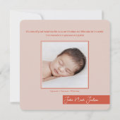 Ankündigung der Geburt des niedlichen Hirschwaldes (Rückseite)