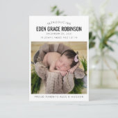 Ankündigung der Geburt des personalisierten Neugeb (Stehend Vorderseite)