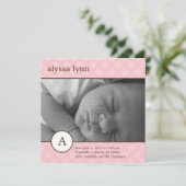 Ankündigung der Geburt eines ersten Baby-Mädchens (Stehend Vorderseite)