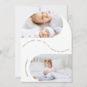 Ankündigung der Geburt eines Fotos (Rückseite)