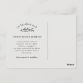 Ankündigung der Geburt eines Fotos mit Blumenkranz Postkarte (Rückseite)