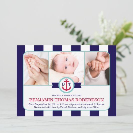 Ankündigung der Geburt eines Kindes (Stehend Vorderseite)