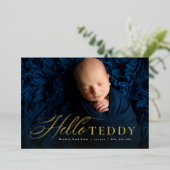 Ankündigung der Geburt eines klassischen blauen Fo (Stehend vorne)