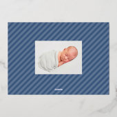 Ankündigung der Geburt eines klassischen blauen Fo (Rückseite)