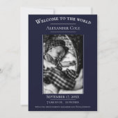 Ankündigung der Geburt eines Minimalistischen Foto (Vorderseite)