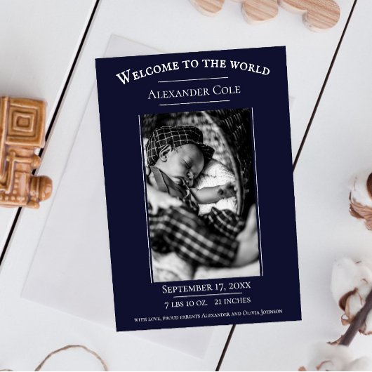 Ankündigung der Geburt eines Minimalistischen Foto