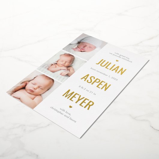 Ankündigung der Geburt eines modernen Grid Foil Ba (Gedreht)