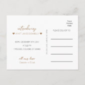 Ankündigung der Geburt eines modernen Minimalistis (Rückseite)