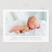 Ankündigung der Geburt eines Neugeborenen-Fotos (Vorderseite)