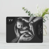 Ankündigung der Geburt eines Neugeborenen-Fotos (Stehend Vorderseite)