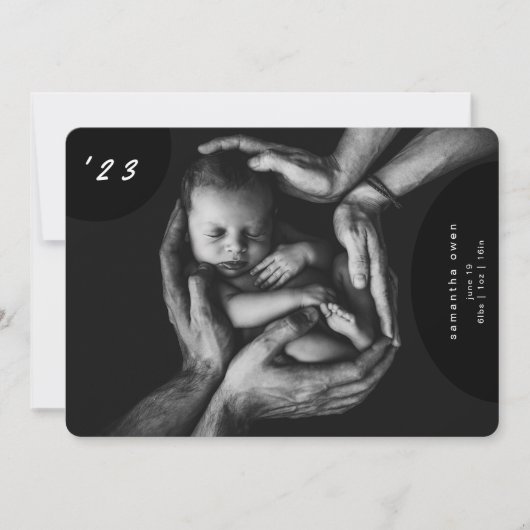 Ankündigung der Geburt eines Neugeborenen-Fotos (Vorderseite)