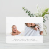 Ankündigung der Geburt eines Neugeborenen-Fotos (Stehend Vorderseite)