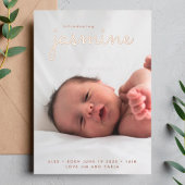 Ankündigung der Geburt eines Neugeborenen-Fotos