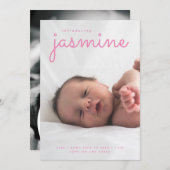 Ankündigung der Geburt eines Neugeborenen-Fotos (Vorne/Hinten)