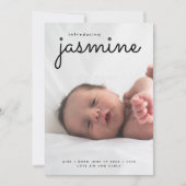 Ankündigung der Geburt eines Neugeborenen-Fotos (Vorderseite)