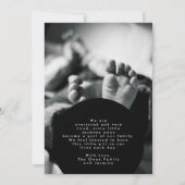 Ankündigung der Geburt eines Neugeborenen-Fotos (Rückseite)