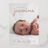 Ankündigung der Geburt eines Neugeborenen-Fotos (Vorderseite)