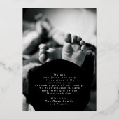 Ankündigung der Geburt eines Neugeborenen-Fotos (Rückseite)