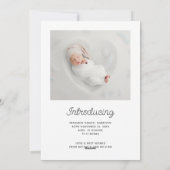 Ankündigung der Geburt eines niedlichen Fotos (Rückseite)