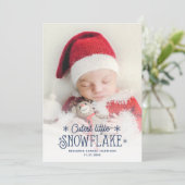 Ankündigung der Geburt eines niedlichen Fotos (Stehend Vorderseite)