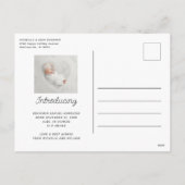 Ankündigung der Geburt eines niedlichen Fotos (Rückseite)