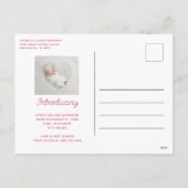 Ankündigung der Geburt eines niedlichen Fotos (Rückseite)