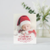 Ankündigung der Geburt eines niedlichen Fotos (Stehend Vorderseite)