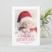 Ankündigung der Geburt eines niedlichen Fotos (Stehend Vorderseite)