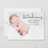 Ankündigung der Geburt eines personalisierten Foto (Vorderseite)